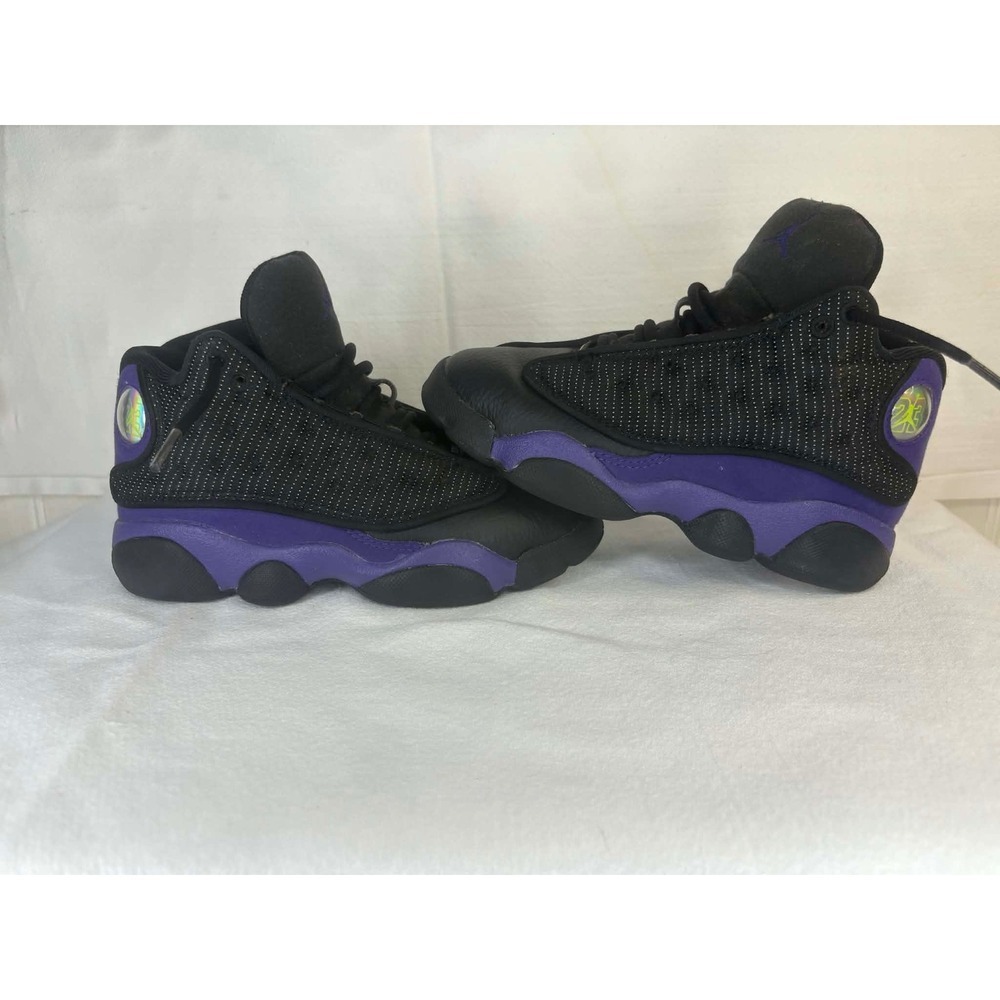 Jordan 13 Retro Court Purple Black Kids Sneakers 414575-015 Size 12C